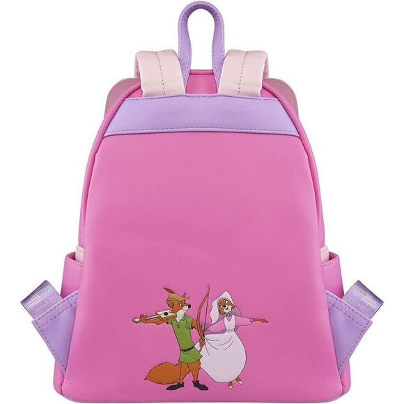 Loungefly Disney Robin Hood Maid Marian Figural Pink Purple Mini Backpack